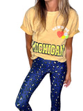 Lycra Prints Legging Leo Navy