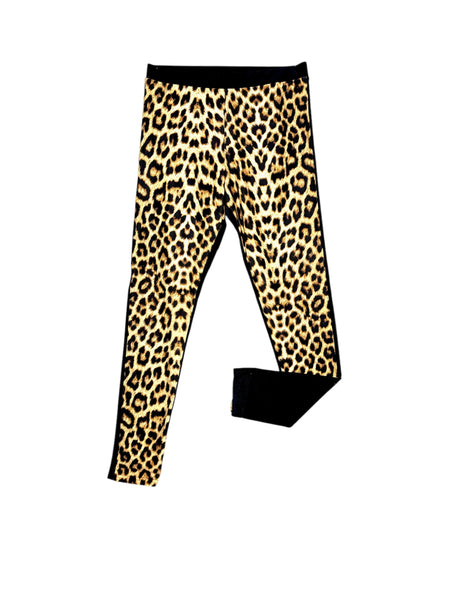 Bi-Matière Legging Leopard Black