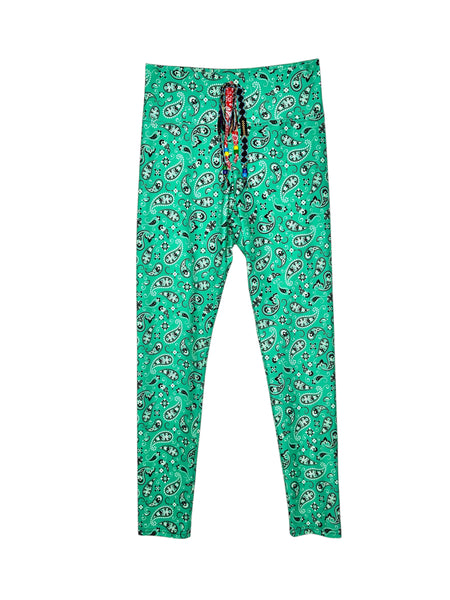 Loveless Yoga Legging Bandana Green