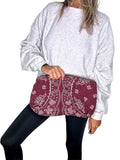 Bandana Clutch Wine