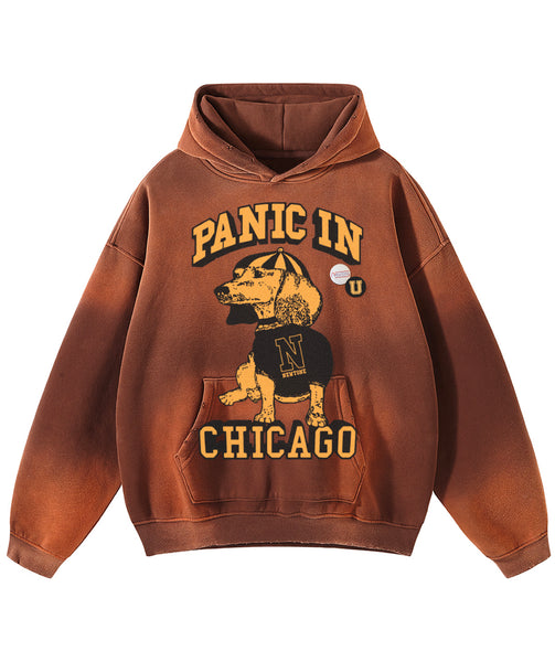 Chicago Hoodie Vintage Brown