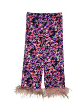 Print Plumes Pants Flowers