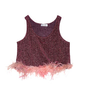 Lurex Plumes Top Pink