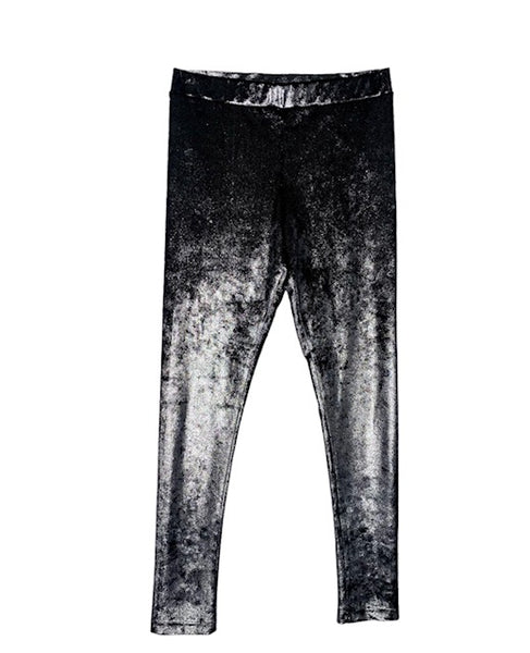 Velvet Glitter Legging Silver